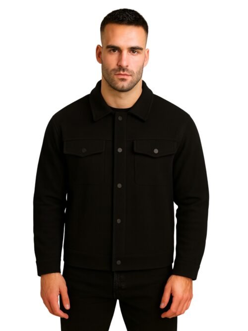 Men’s Black Lightweight Fleece Jacket – Warm Winter Jacket2