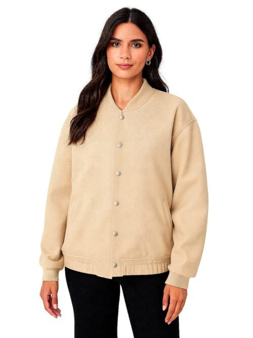 Women’s Cream Color Fleece Jacket – Cozy Lightweight Jacket2