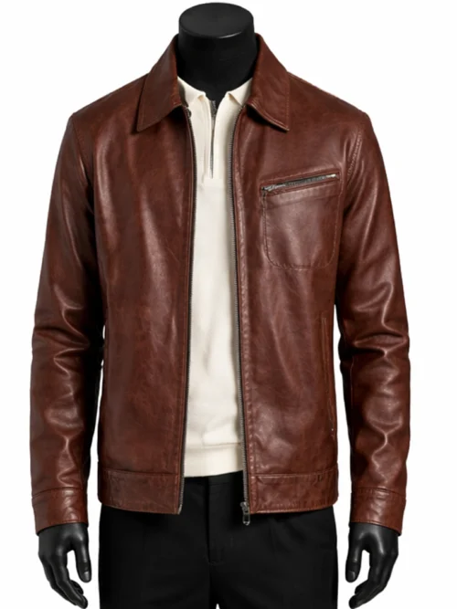 Shirt-Style-Brown-Leather-Jacket