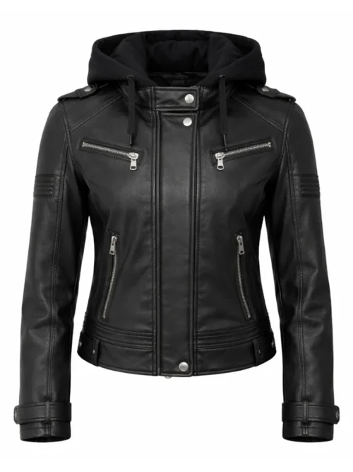 Women-Hooded-Leather-Jacket