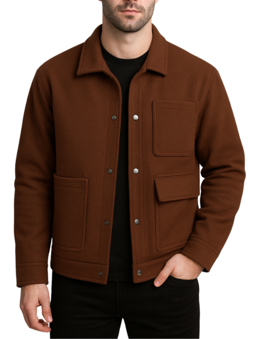 Men’s Brown Fleece Jacket