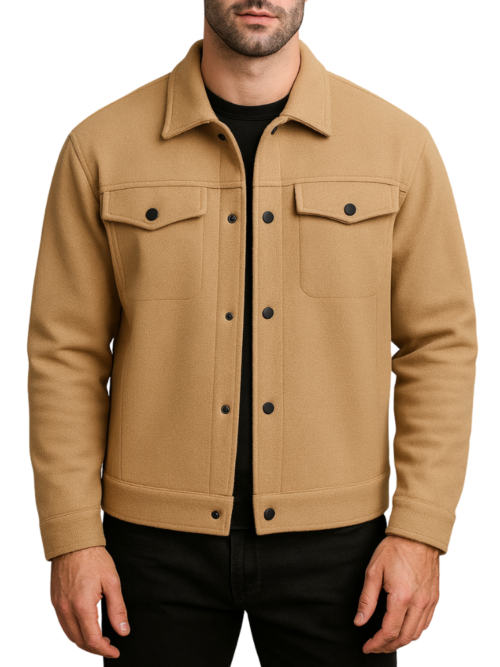 Men’s Light Brown Lightweight Fleece Jacket